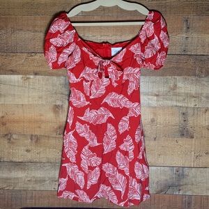 J.O.A Tie Front Mini Dress